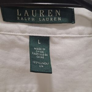 Lauren Ralph Lauren White Linen Shirt
